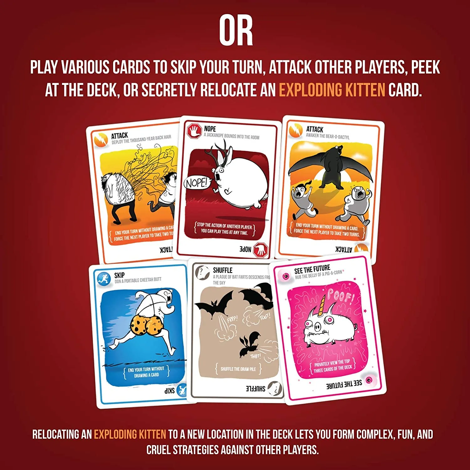 Exploding Kittens Original Edition Card Game, Ages 12 & up, 2-5 Players