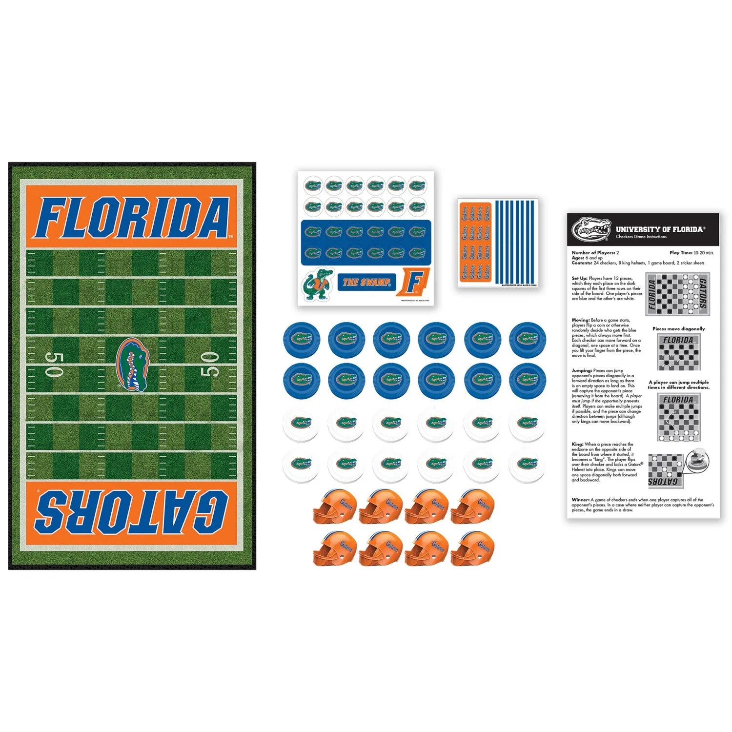 Florida Gators Checkers Board Game