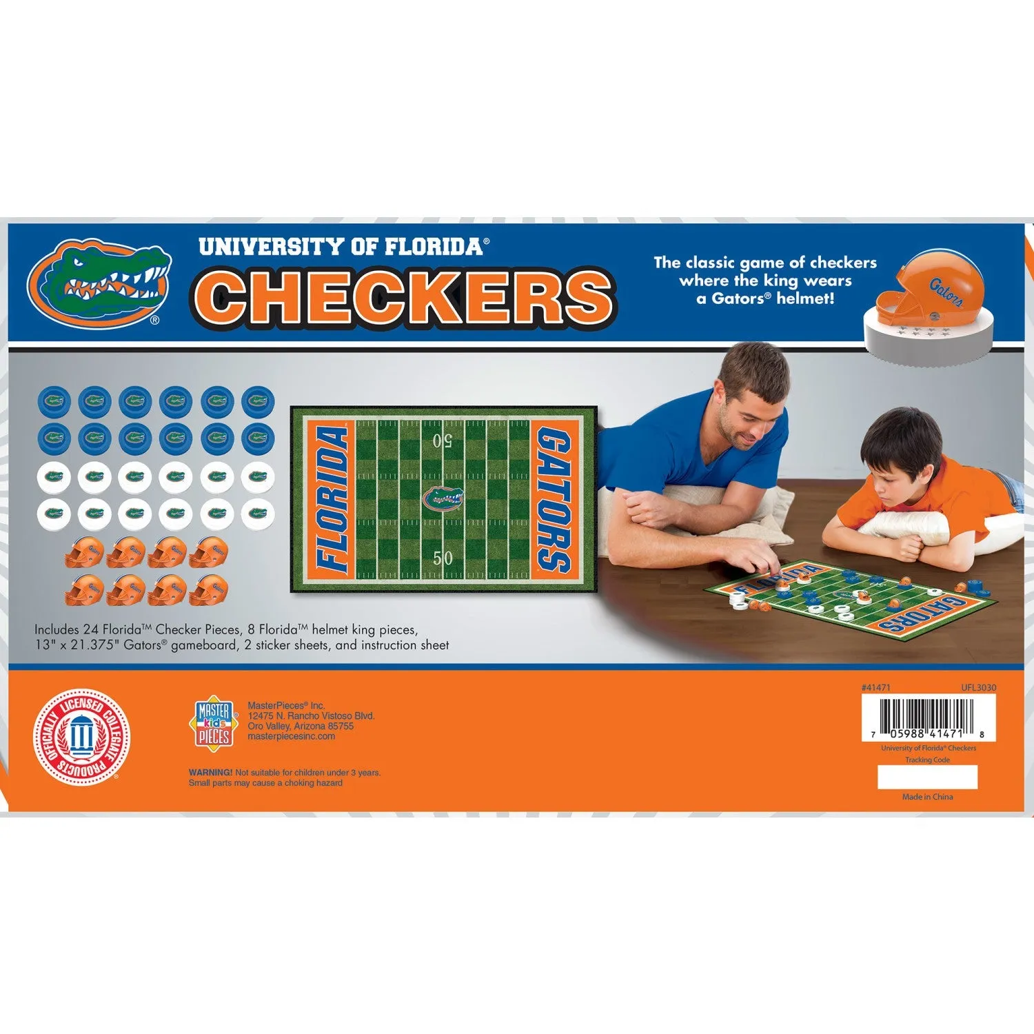 Florida Gators Checkers Board Game