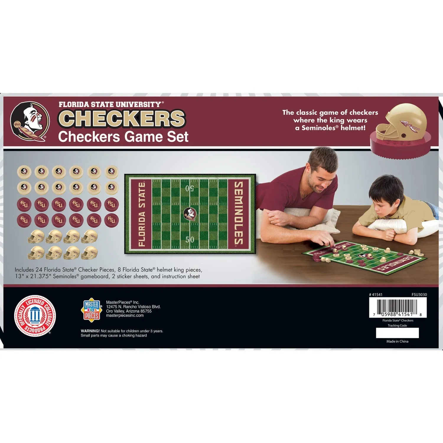 Florida State Seminoles Checkers Board Game