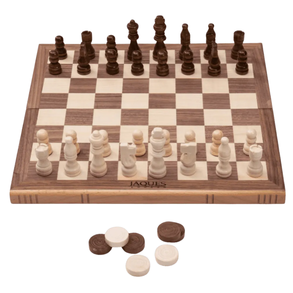 Folding Chess Set - Chess Draughts & Backgammon Set