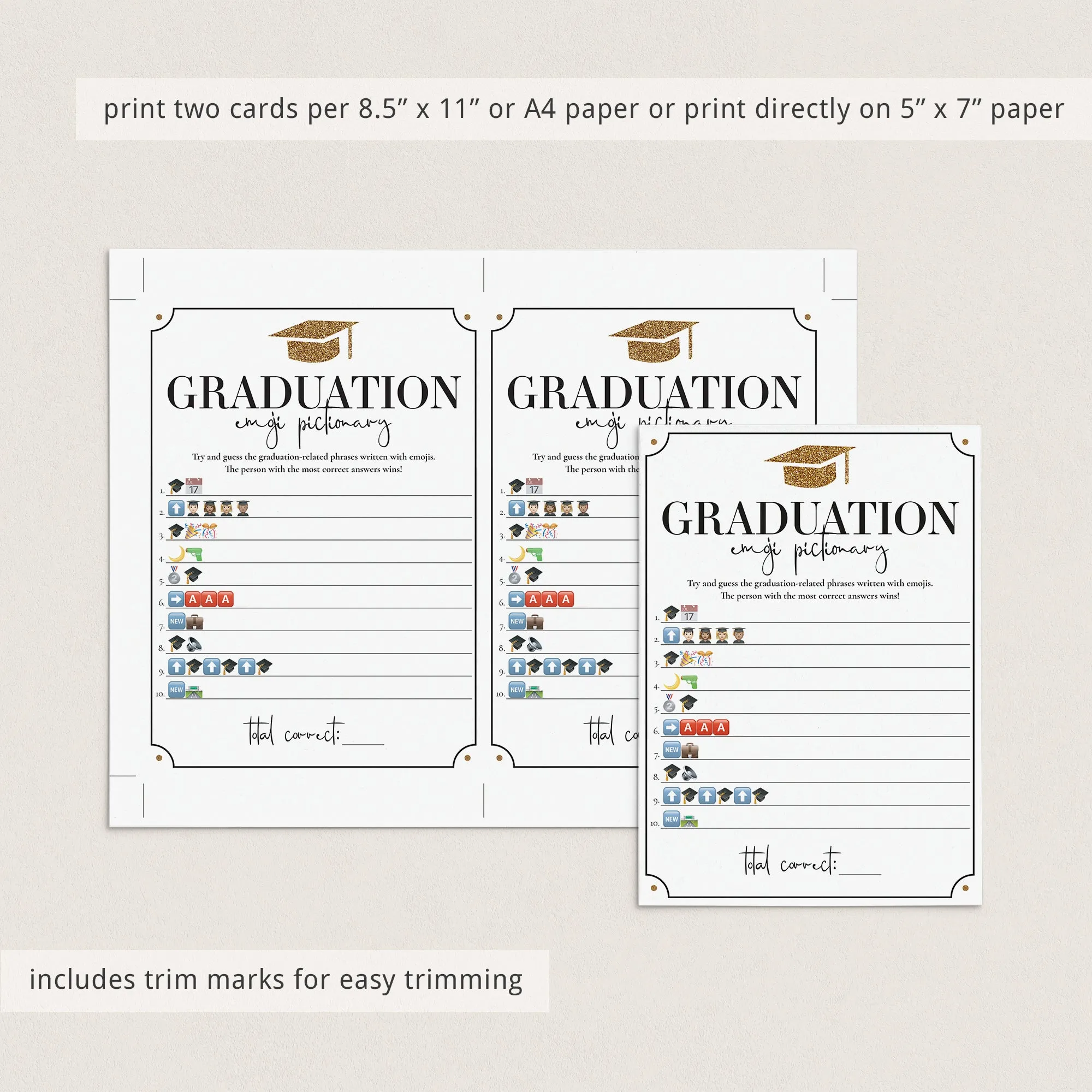 Fun Graduation Party Game Emoji Pictionary