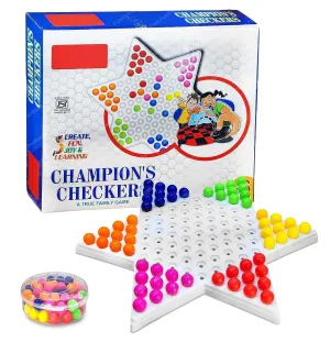 FunBlast Champions Checkers Board Game – Toys for Kids, Indoor Games for Kids, Matching Puzzles Board Game for Kids, Return Gifts for Kids, Brain Teasing Games, Family Games