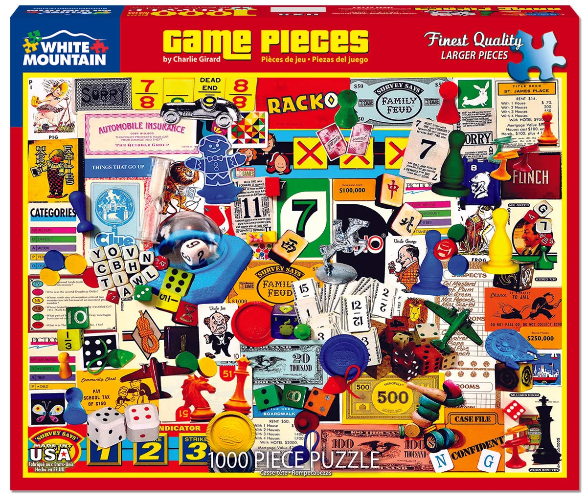 Game Pieces (1174pz) - 1000 Piece Jigsaw Puzzle