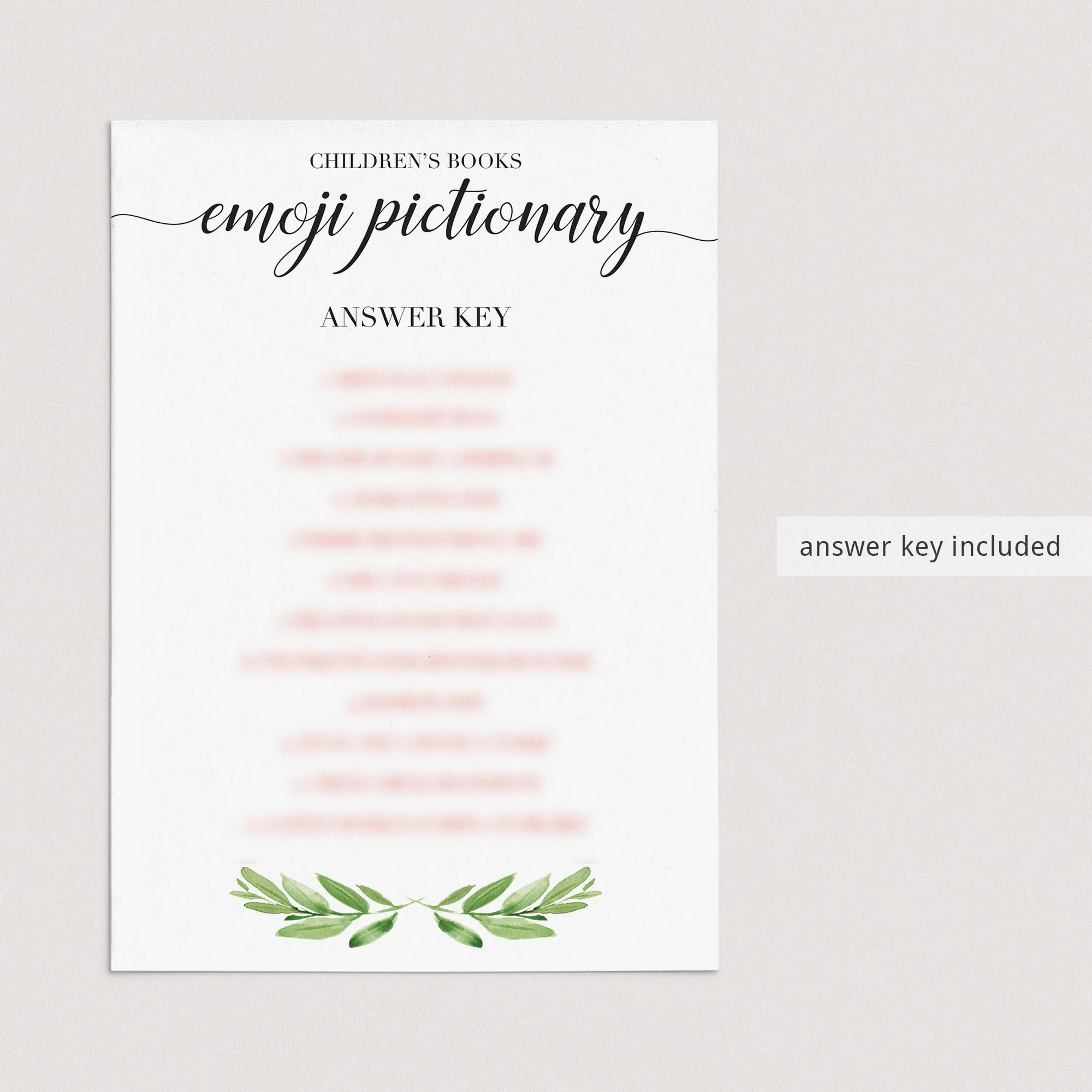 Gender Neutral Baby Shower Emoji Pictionary Printable and Virtual