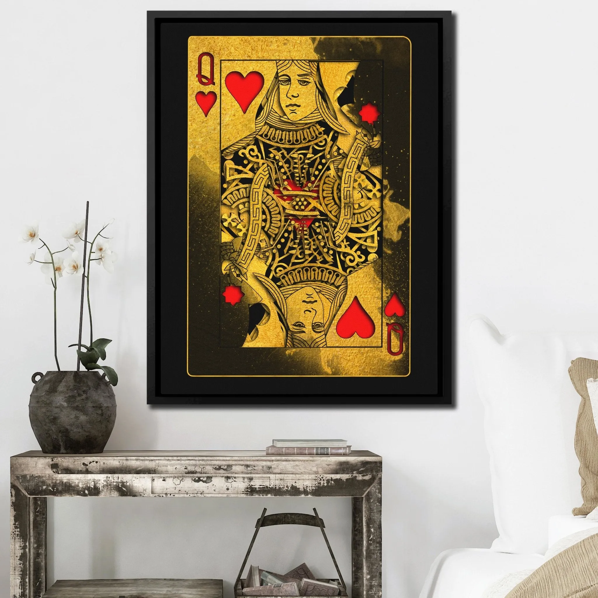 Gold Queen of Hearts