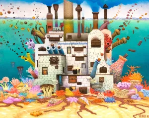 Great Gingerbread Reef (340 Piece Wooden Jigsaw Puzzle for Adults)