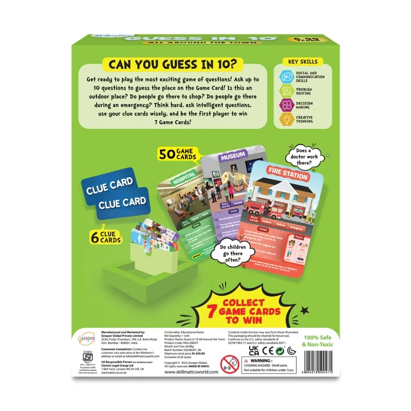 Guess in 10: All Around The Town | Trivia card game (ages 6 )