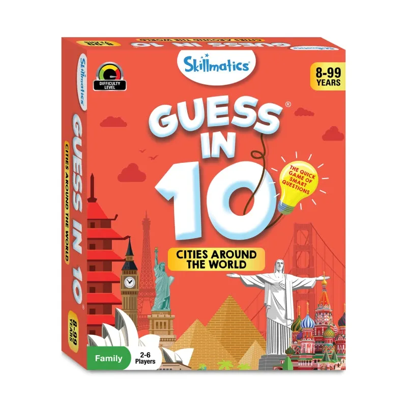 Guess in 10: Cities Around The World | Trivia card game (ages 8 )