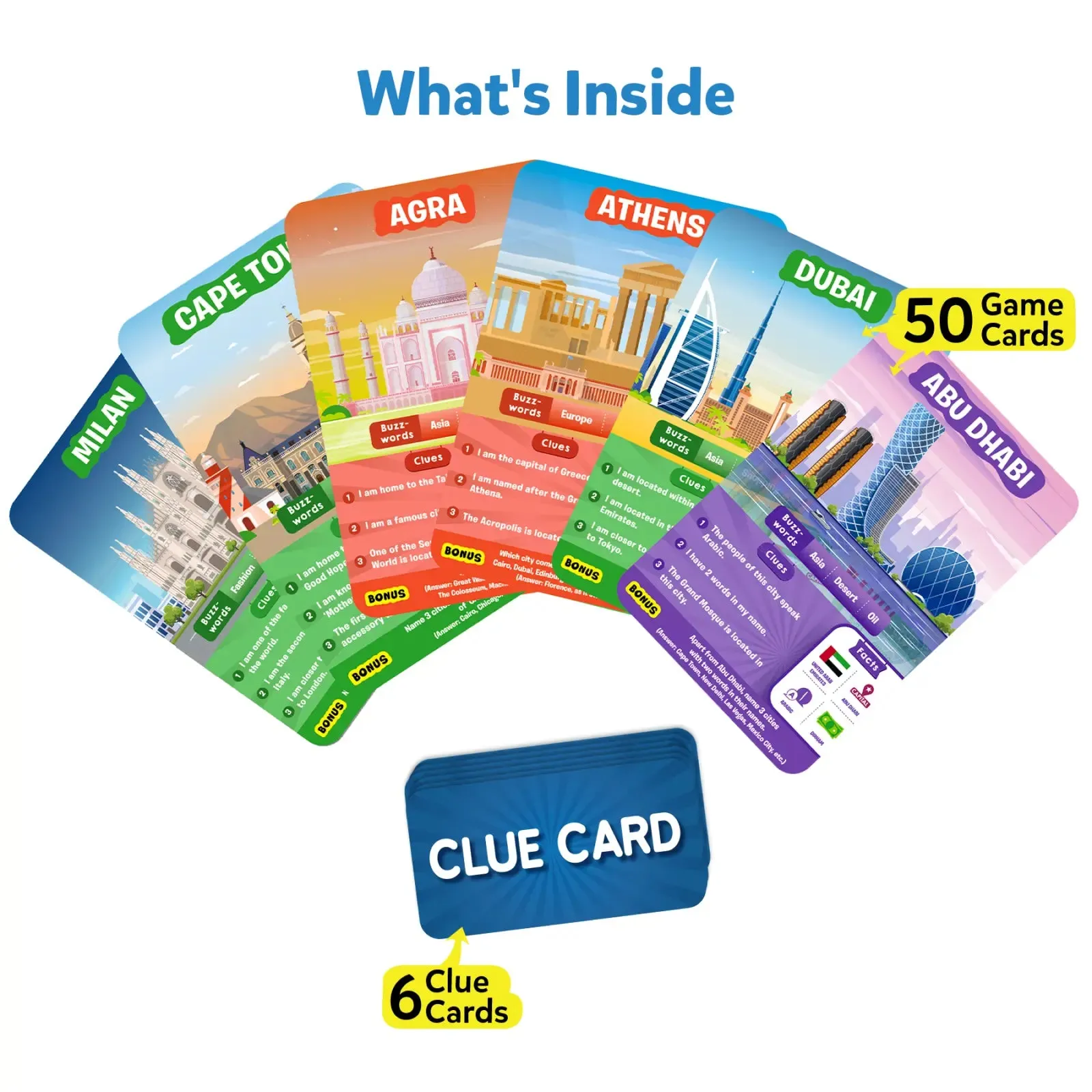 Guess in 10: Cities Around The World | Trivia card game (ages 8 )