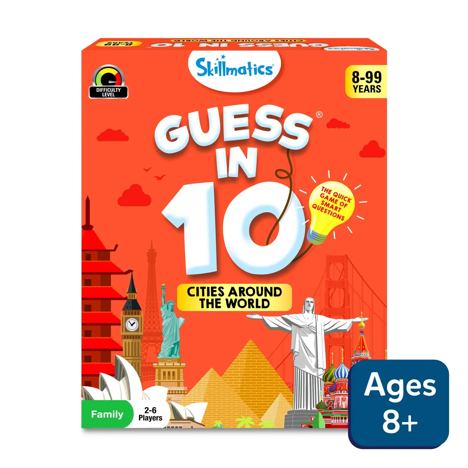 Guess in 10: Cities Around The World | Trivia card game (ages 8 )