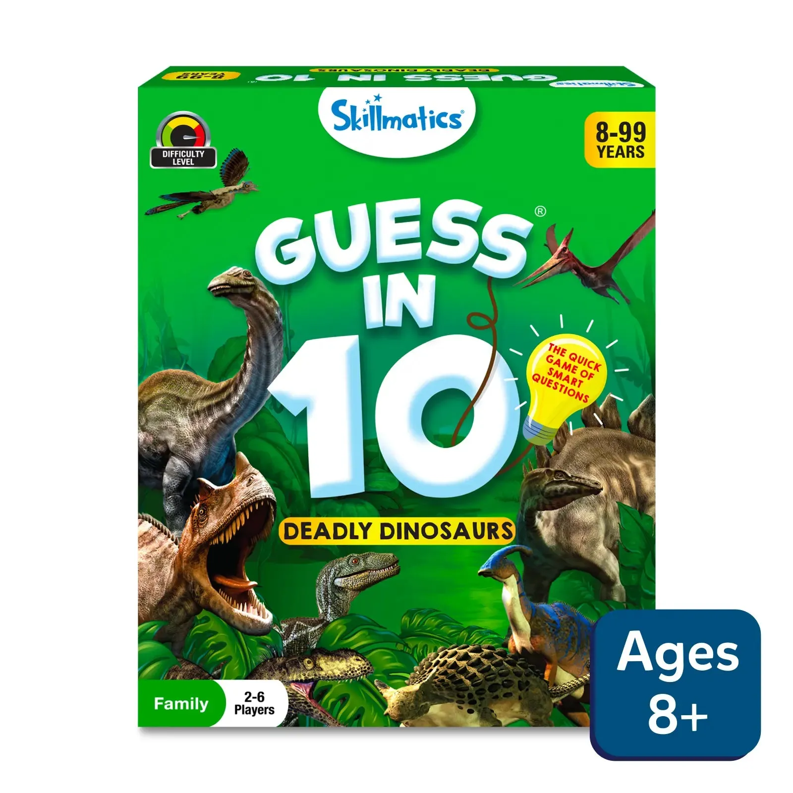 Guess in 10: Deadly Dinosaurs | Trivia card game (ages 8 )