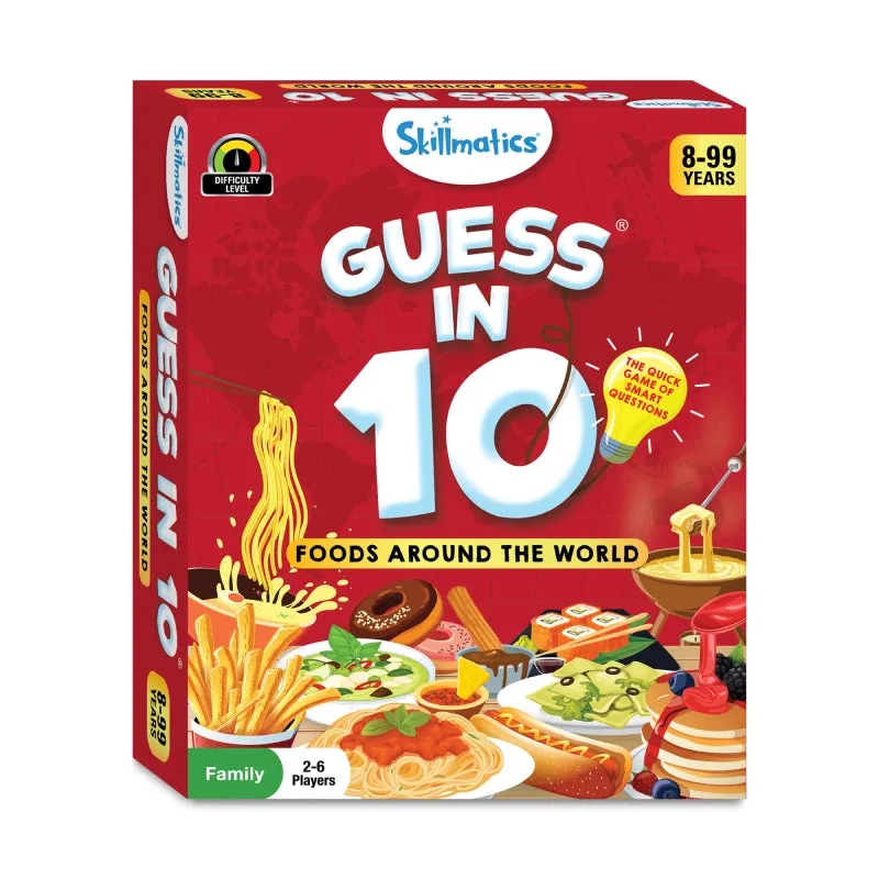 Guess in 10: Foods Around The World | Trivia card game (ages 8 )