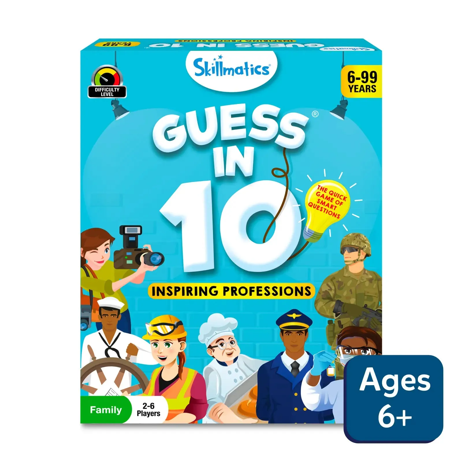 Guess in 10: Inspiring Professions | Trivia card game (ages 6 )