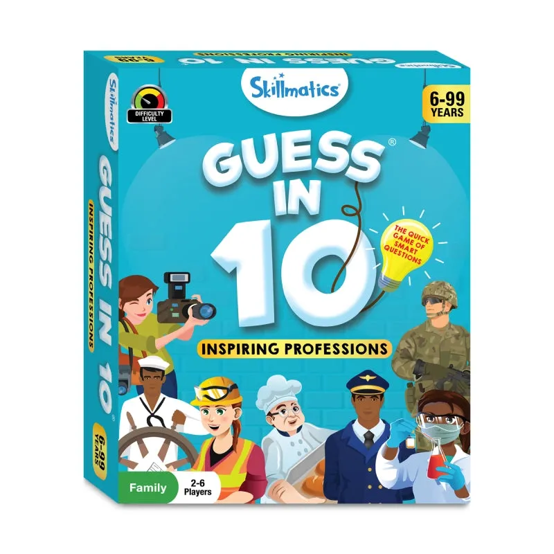 Guess in 10: Inspiring Professions | Trivia card game (ages 6 )