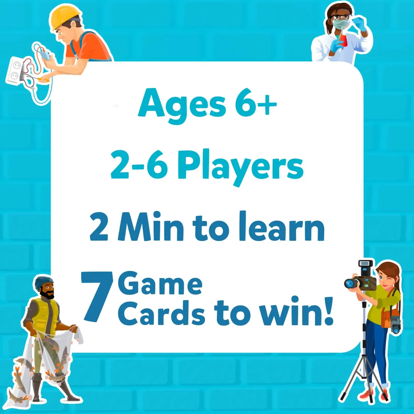 Guess in 10: Inspiring Professions | Trivia card game (ages 6 )