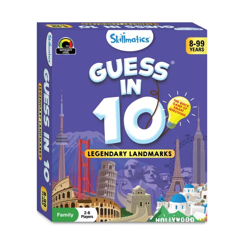 Guess in 10: Legendary Landmarks | Trivia card game (ages 8 )