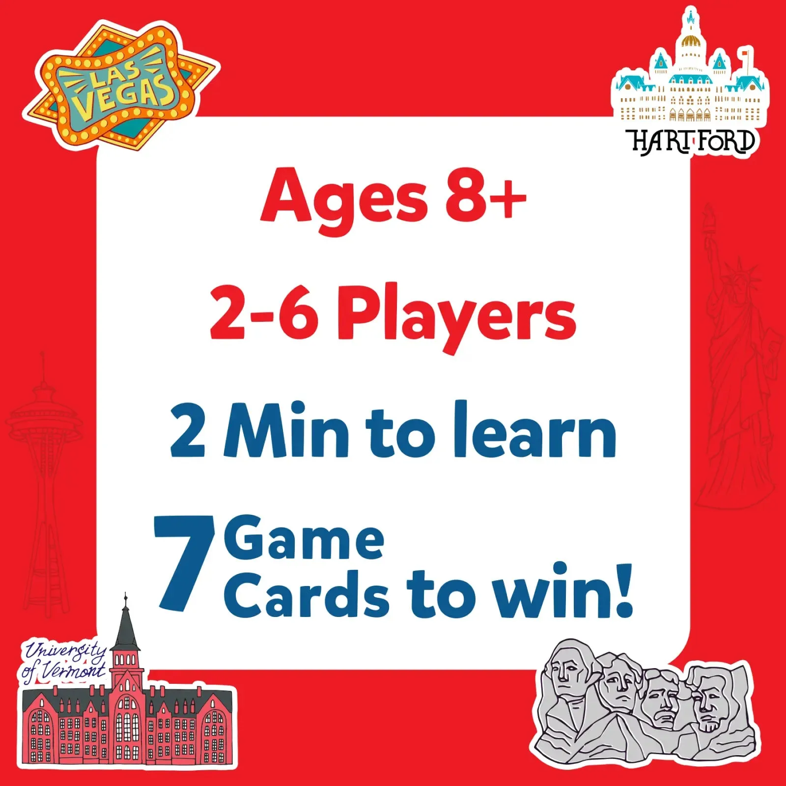 Guess in 10: States Of America | Trivia card game (ages 8 )