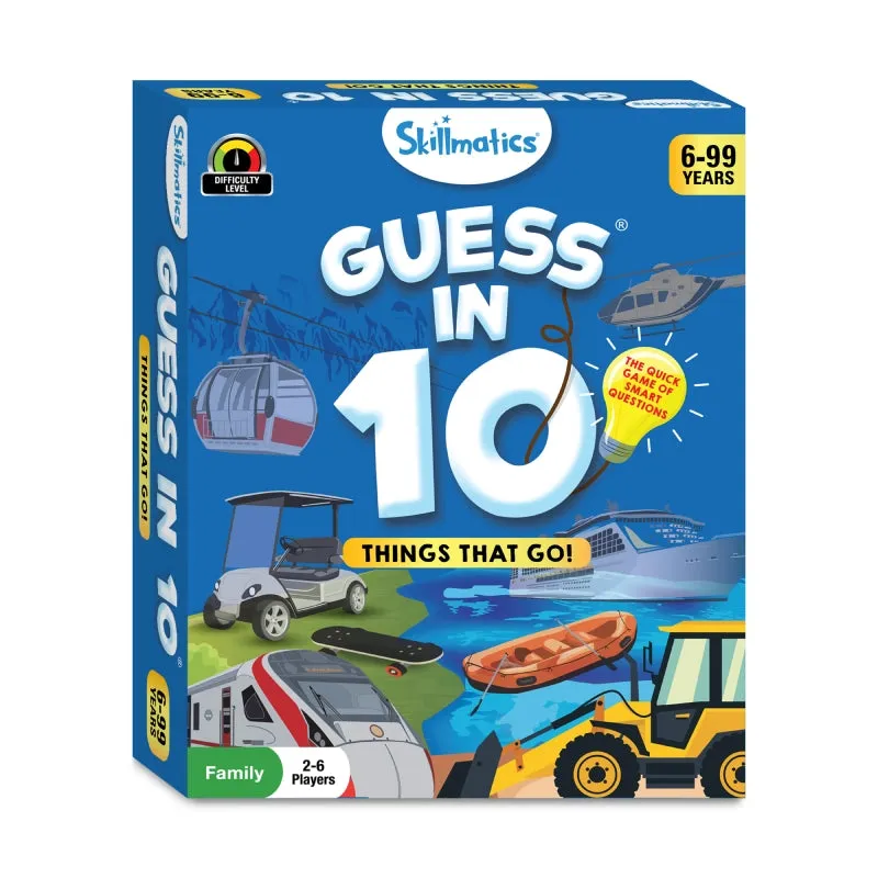 Guess in 10: Things That Go! | Trivia card game (ages 6 )