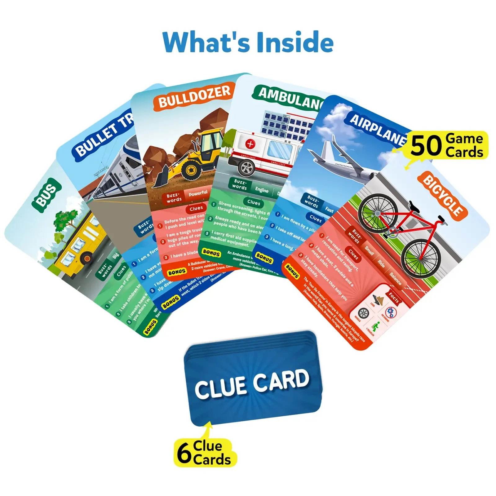 Guess in 10: Things That Go! | Trivia card game (ages 6 )