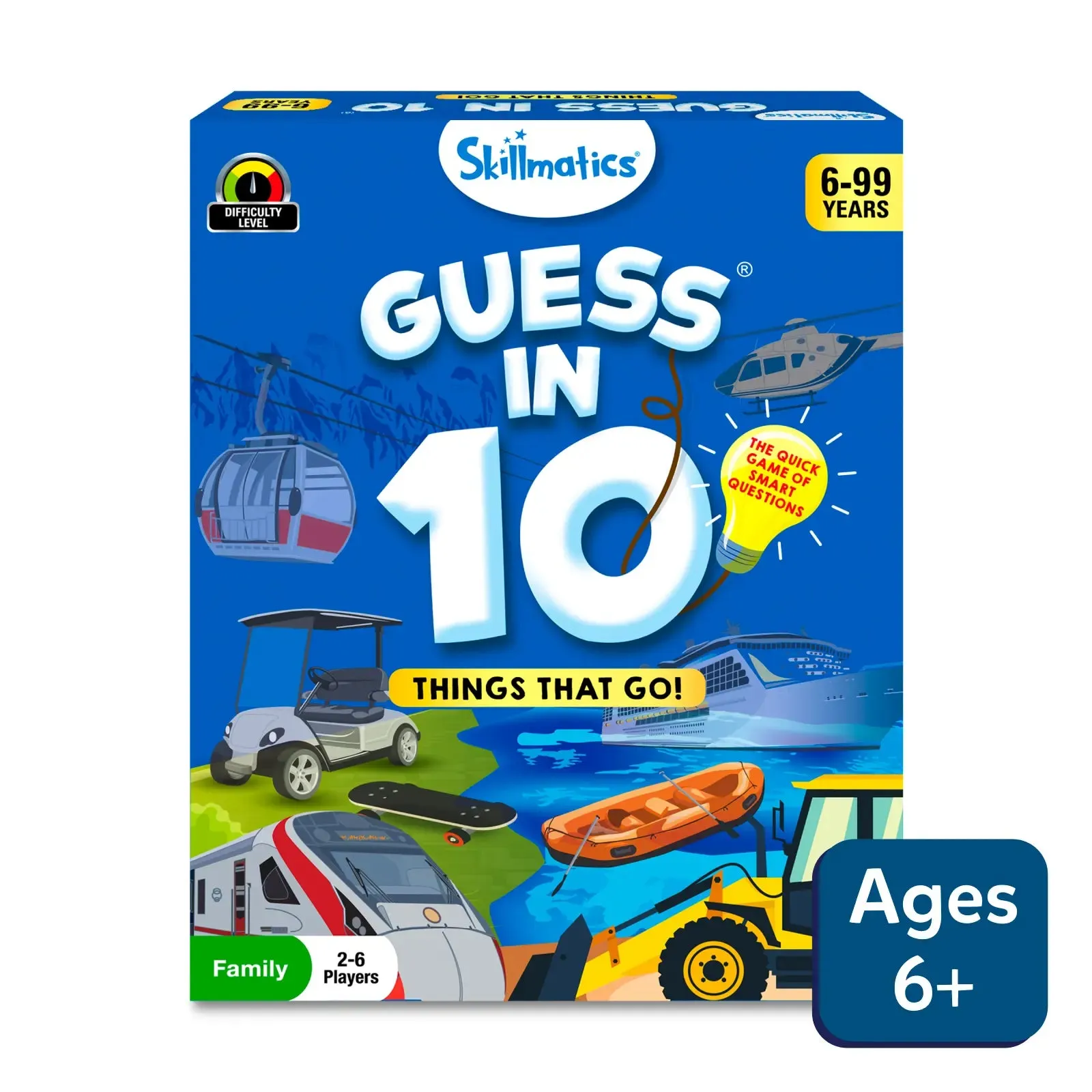 Guess in 10: Things That Go! | Trivia card game (ages 6 )