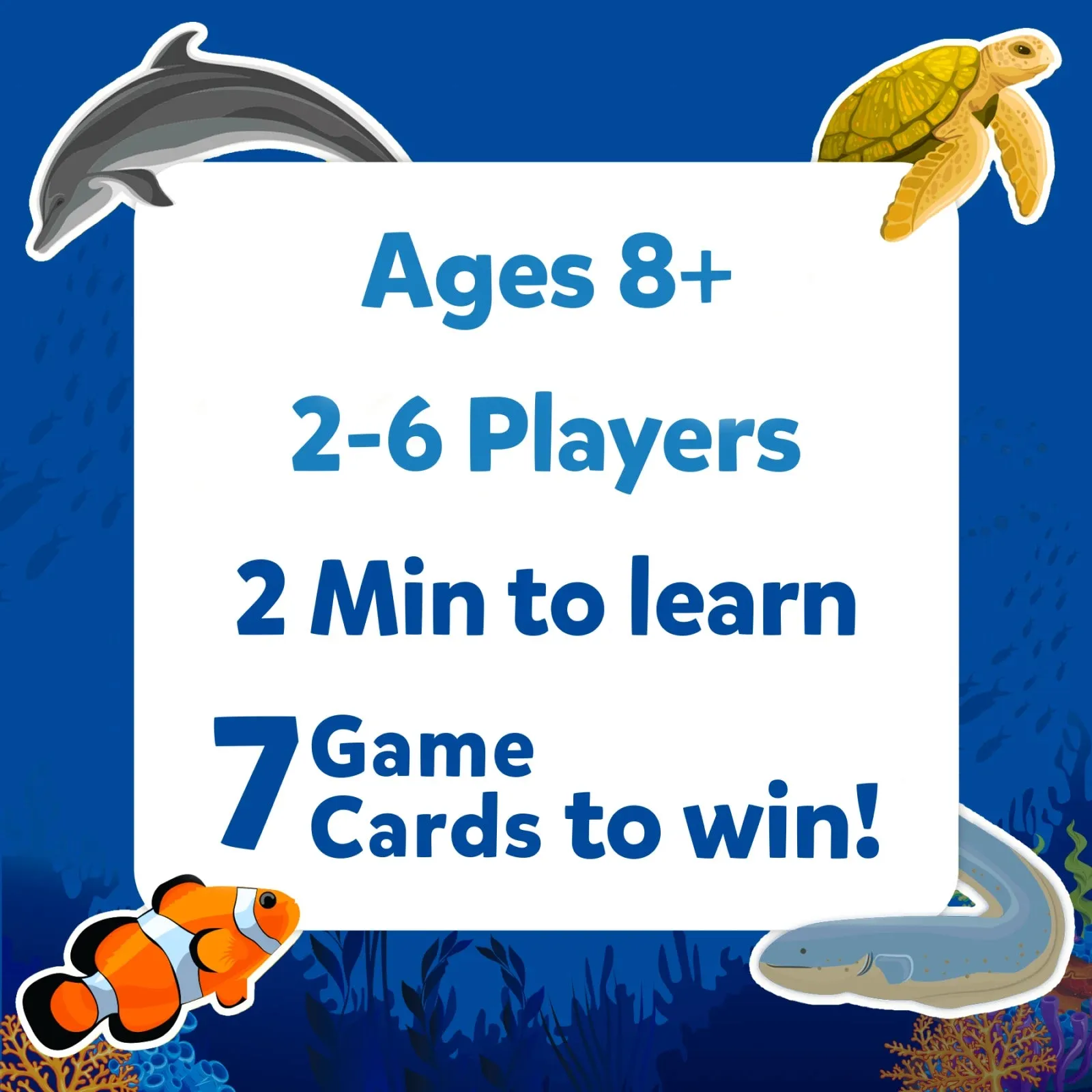 Guess in 10: Underwater Animals | Trivia card game (ages 8 )