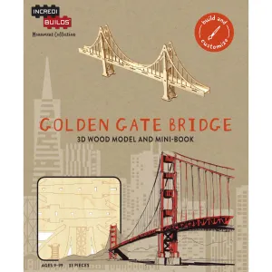 Incredibuilds 3D Wooden Model Golden Gate Bridge