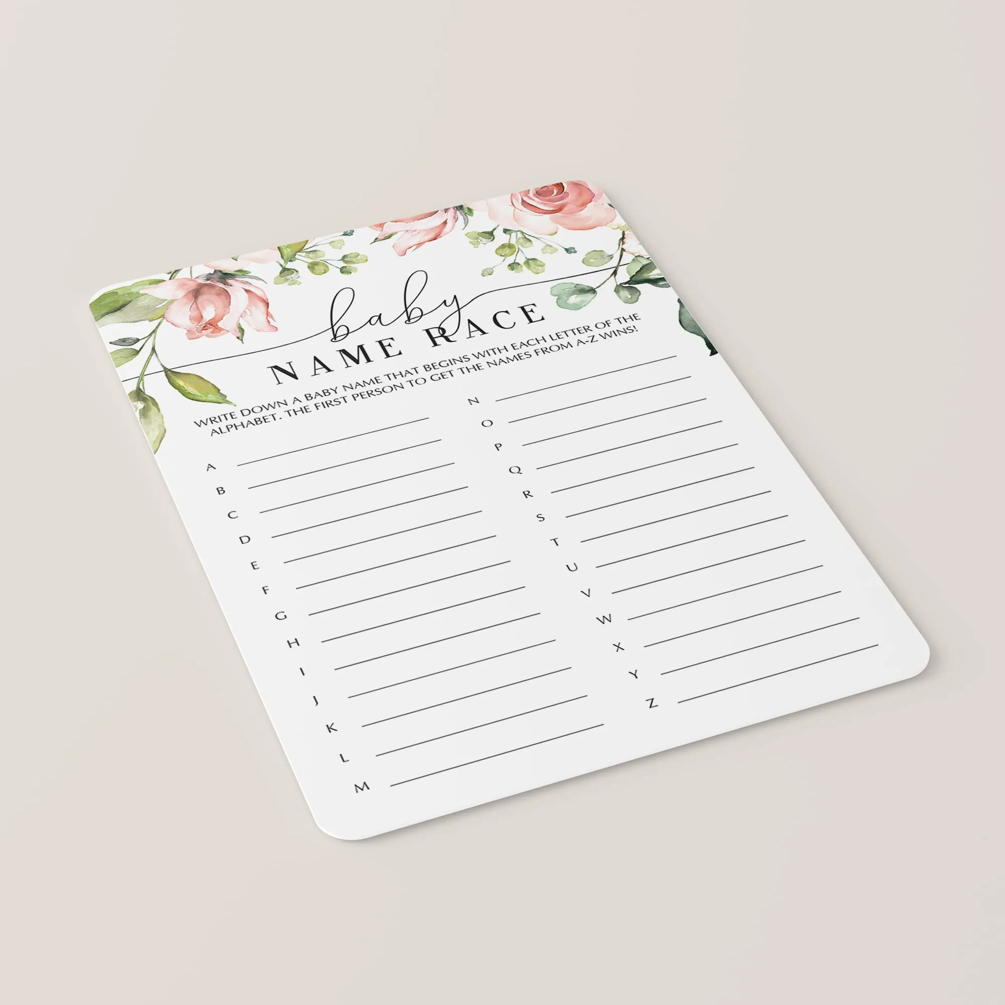 Instant Download Baby Shower Games Pack Blush Floral