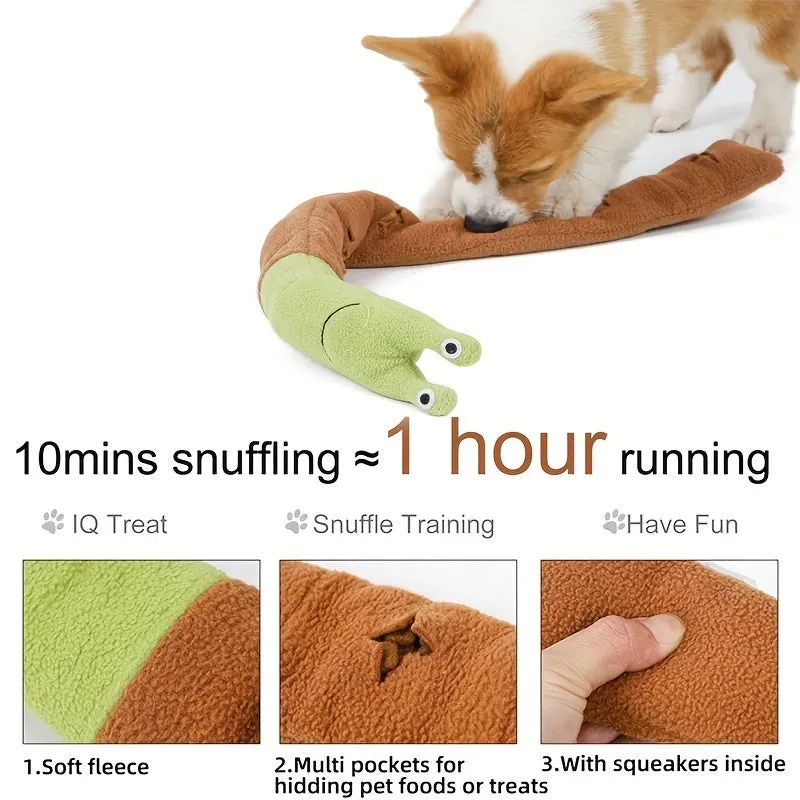 Interactive Snail Slow Feeder Engaging Treat Dispensing Dog Toy