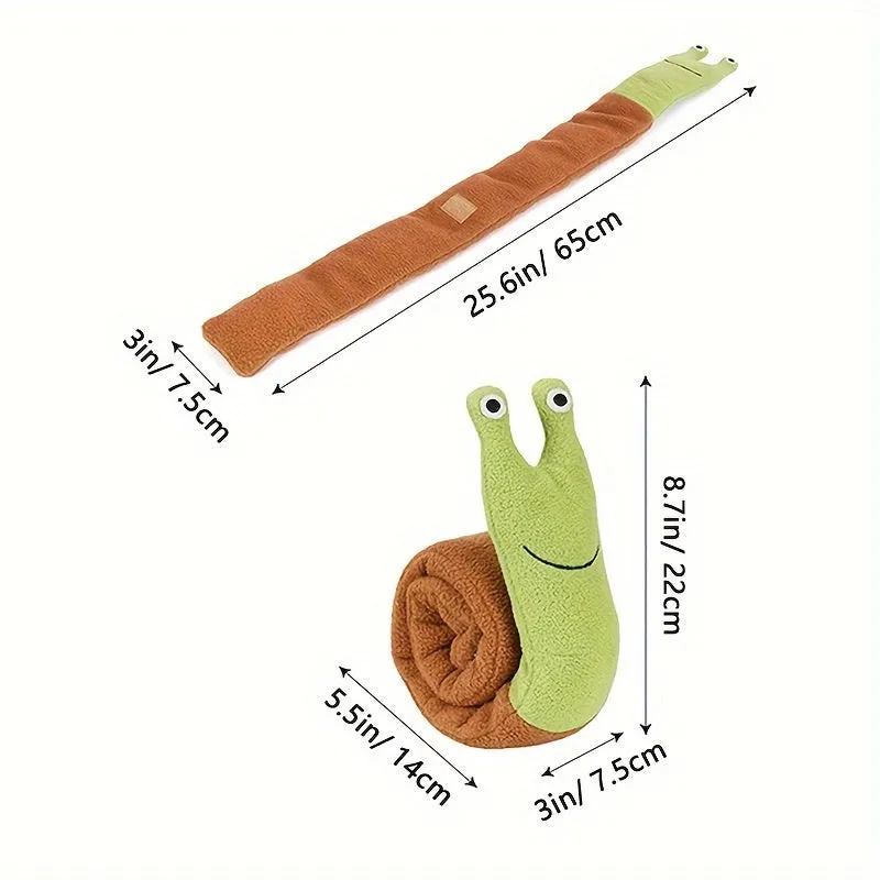 Interactive Snail Slow Feeder Engaging Treat Dispensing Dog Toy