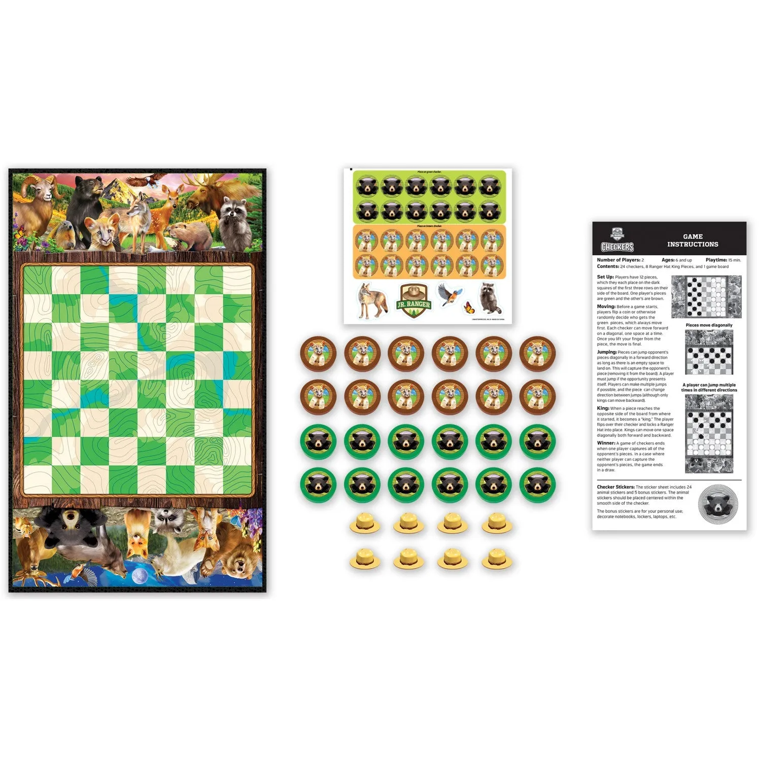 Jr. Ranger Checkers Board Game