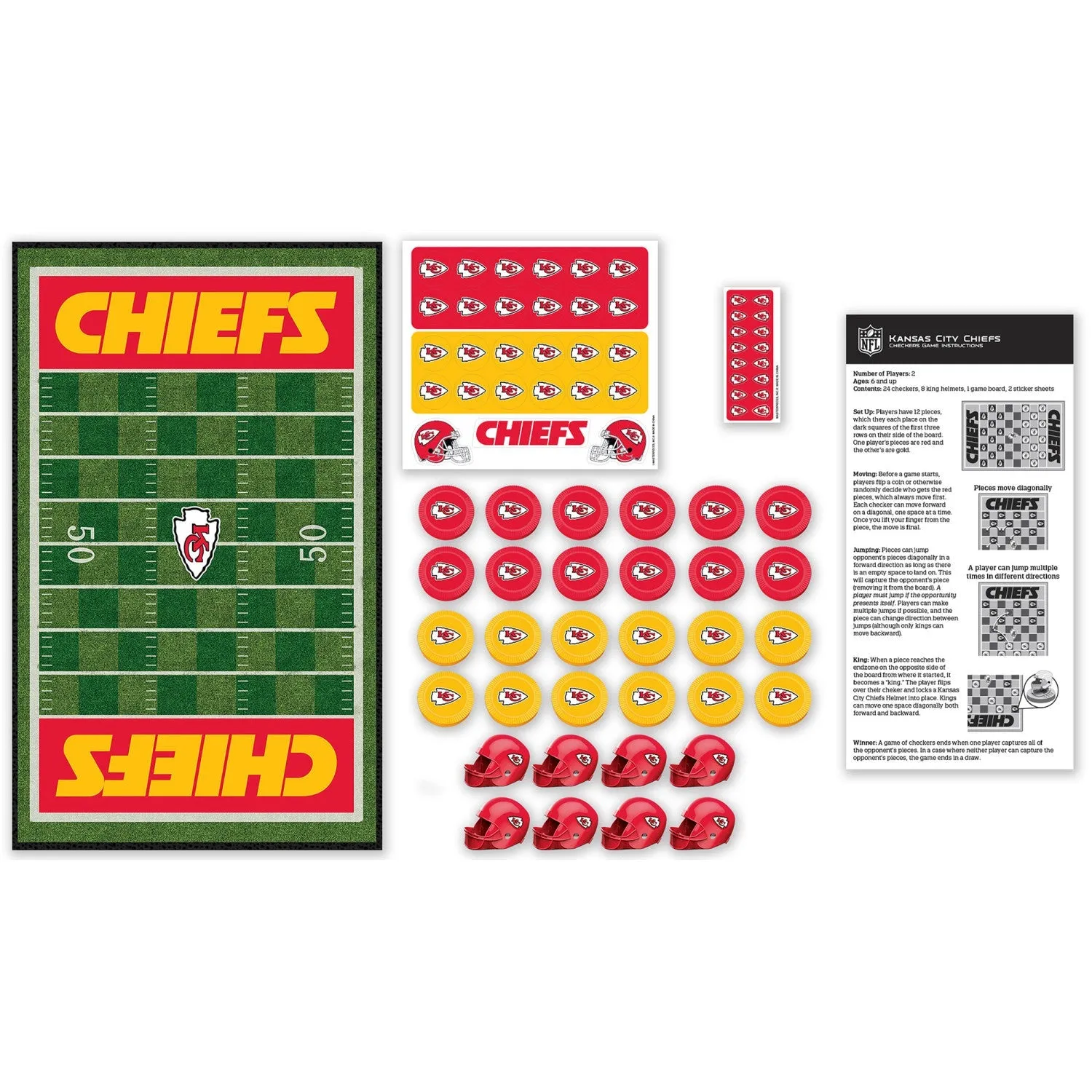 Kansas City Chiefs Checkers Board Game