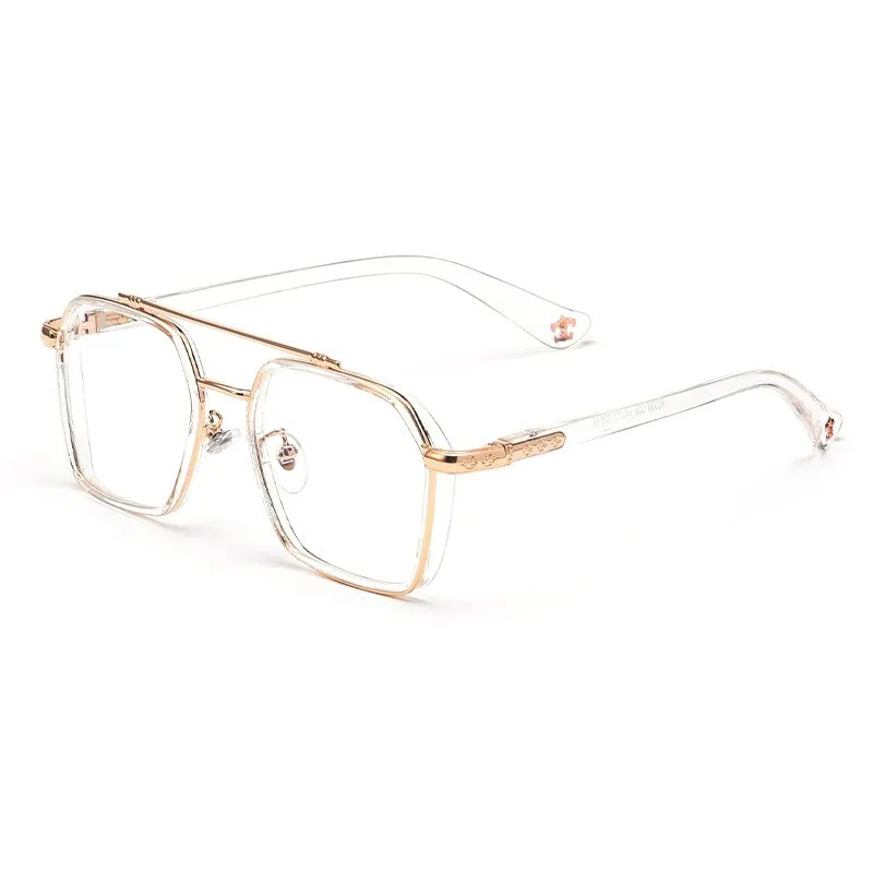 KatKani Men's Full Rim Double Bridge Alloy Frame Eyeglasses K0039