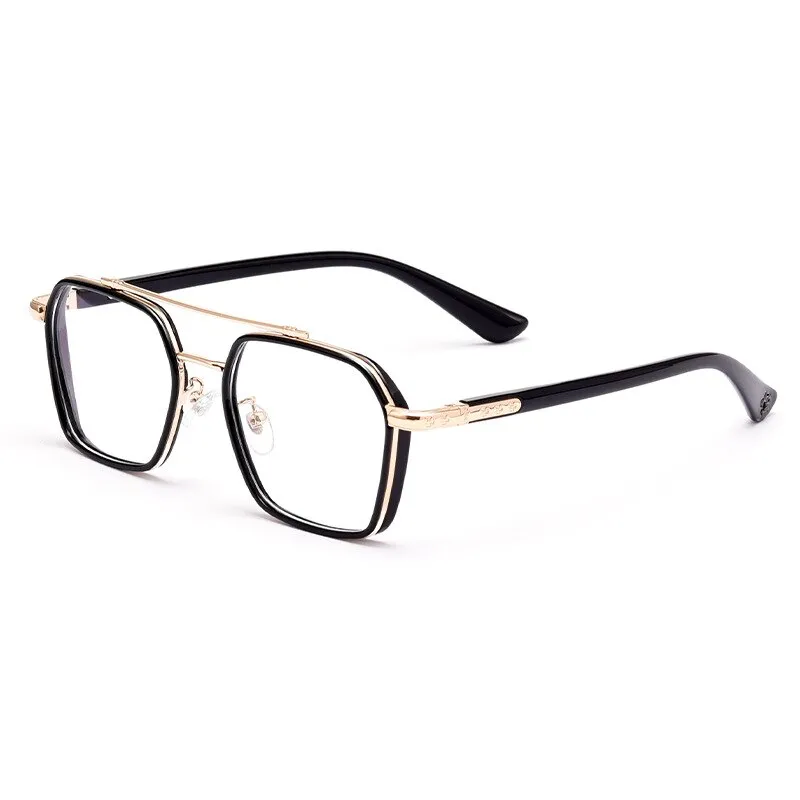 KatKani Men's Full Rim Double Bridge Alloy Frame Eyeglasses K0039