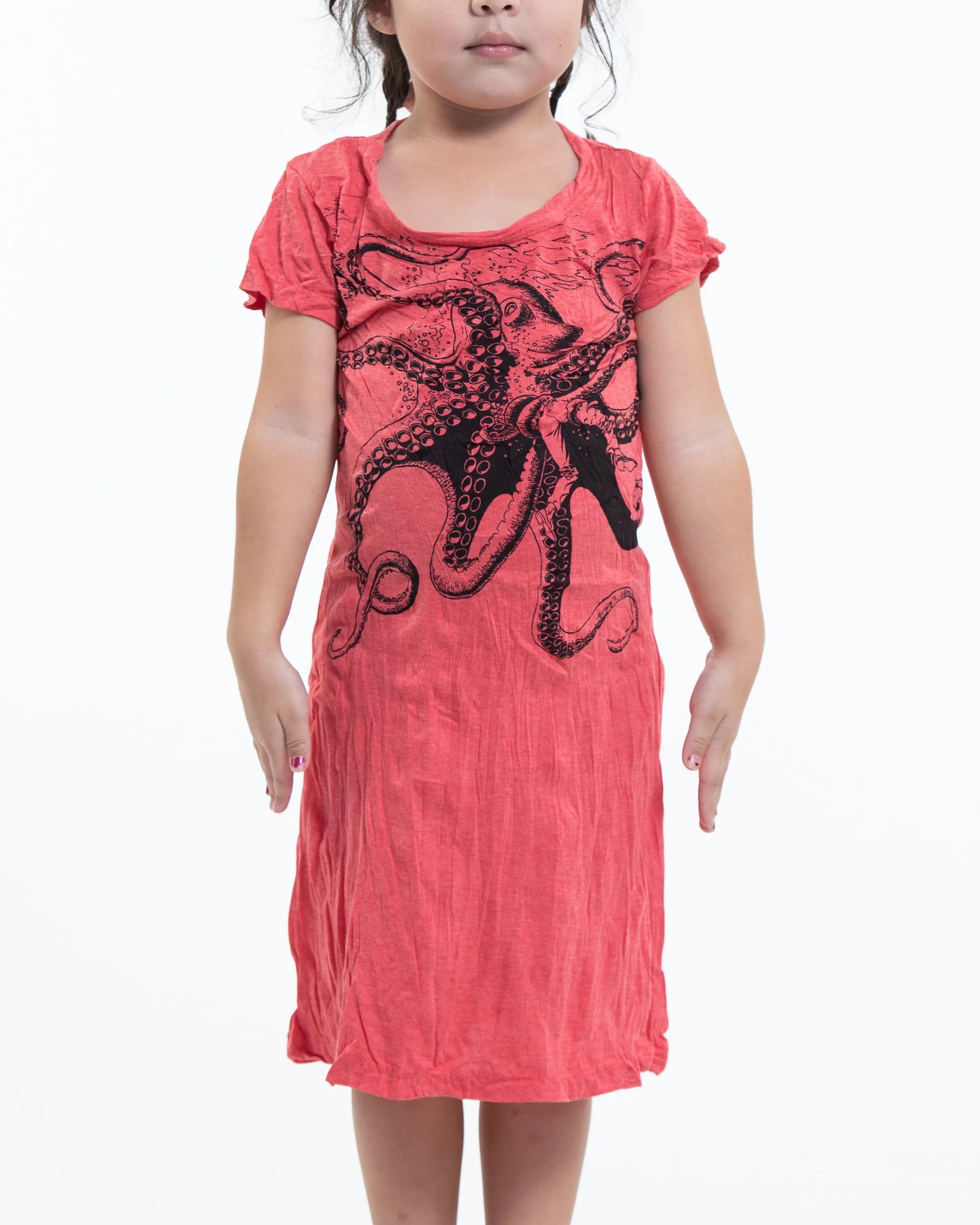 Kids Octopus Dress in Red