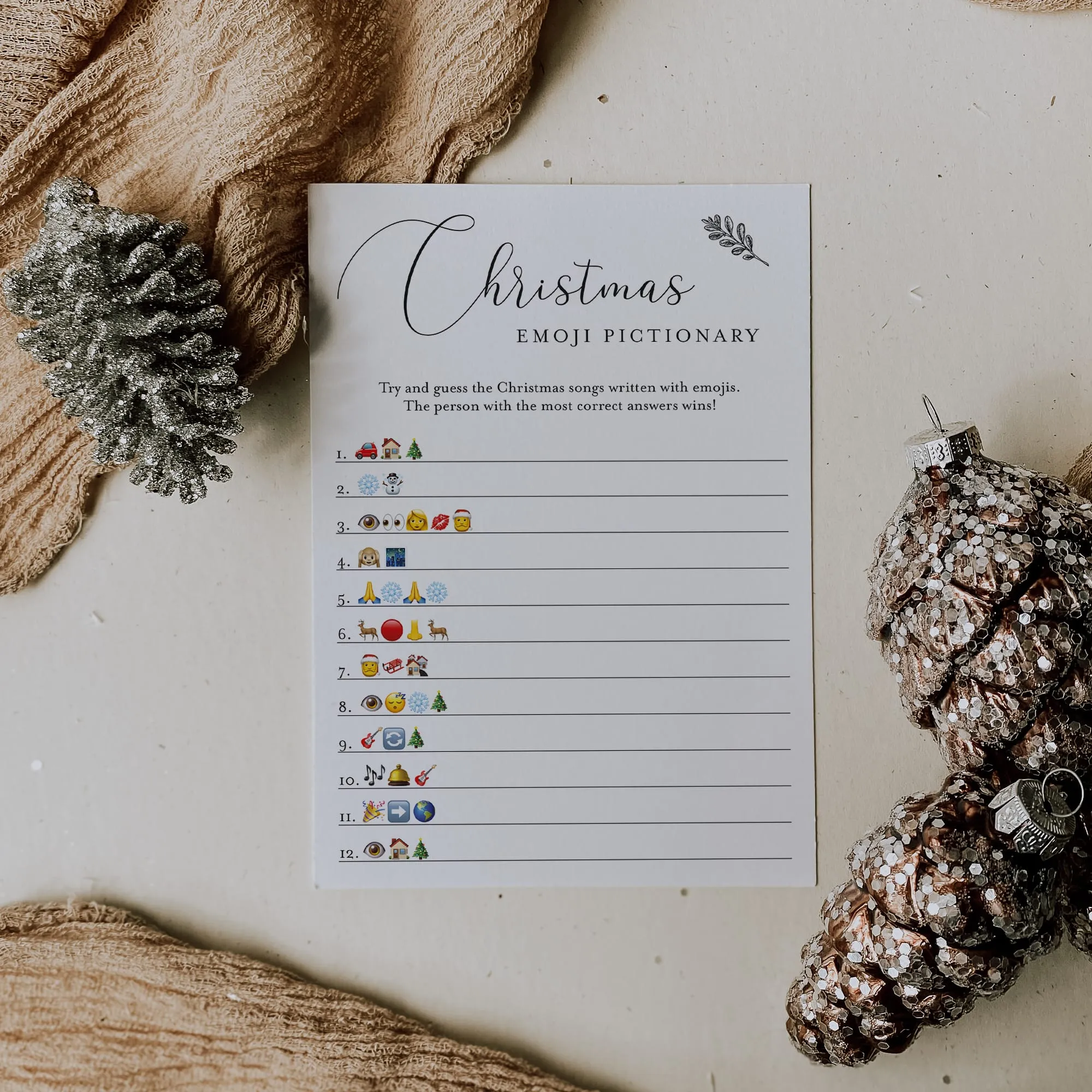 Kraft Christmas Game Emoji Pictionary Printable