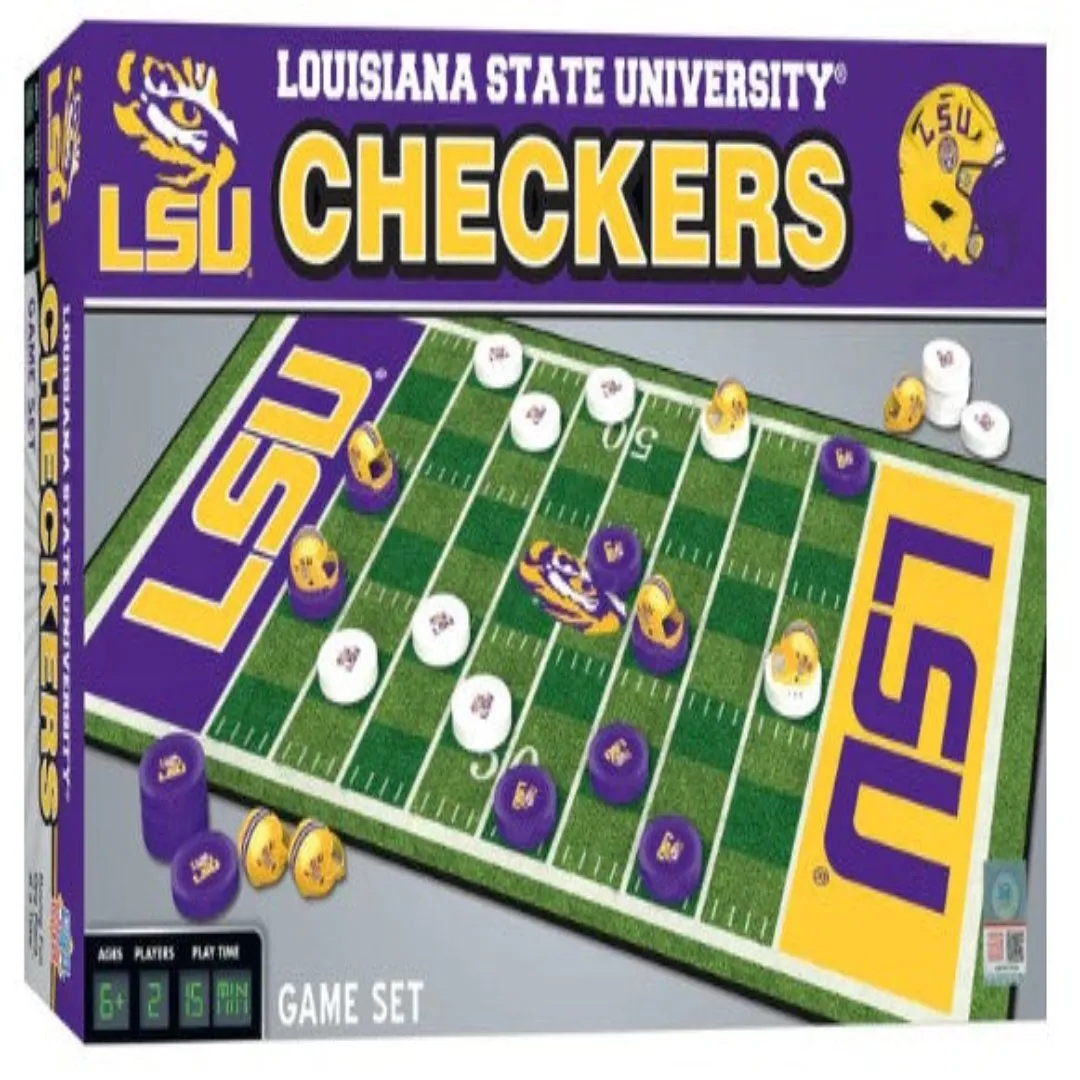 LSU Tigers Checkers Board Game