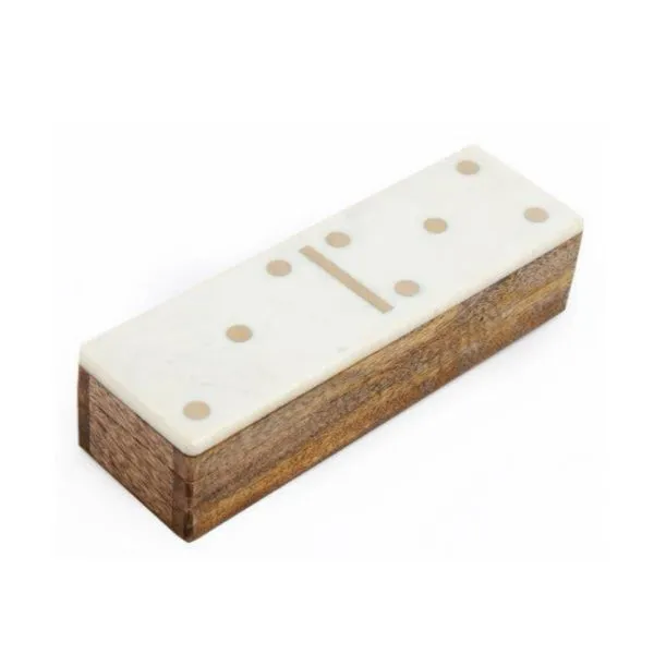 Marble Top Dominoes Set