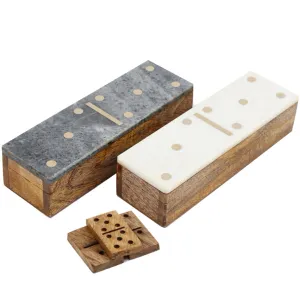 Marble Top Dominoes Set