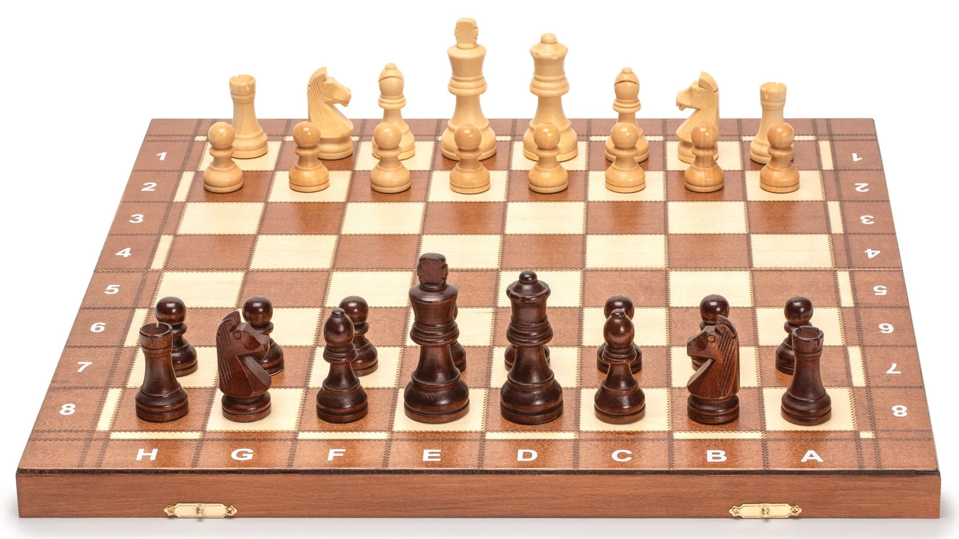 Medium 3-in-1 Wooden Chess, Checkers, and Backgammon Board Game Set - 16"