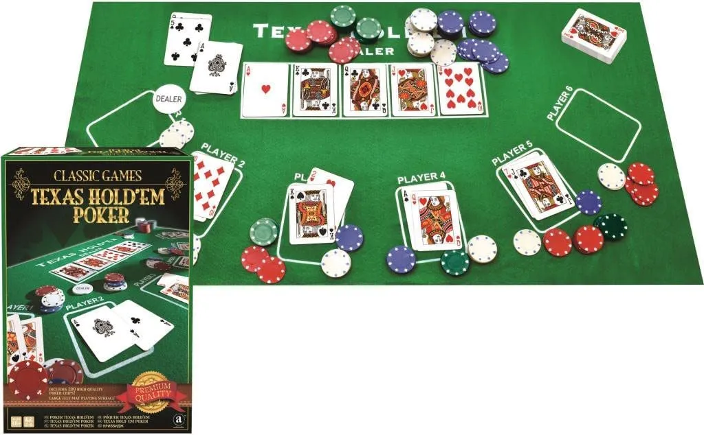 Merchant Ambassador Adult Classic Games Texas Hold'em Poker - Fun Board Games