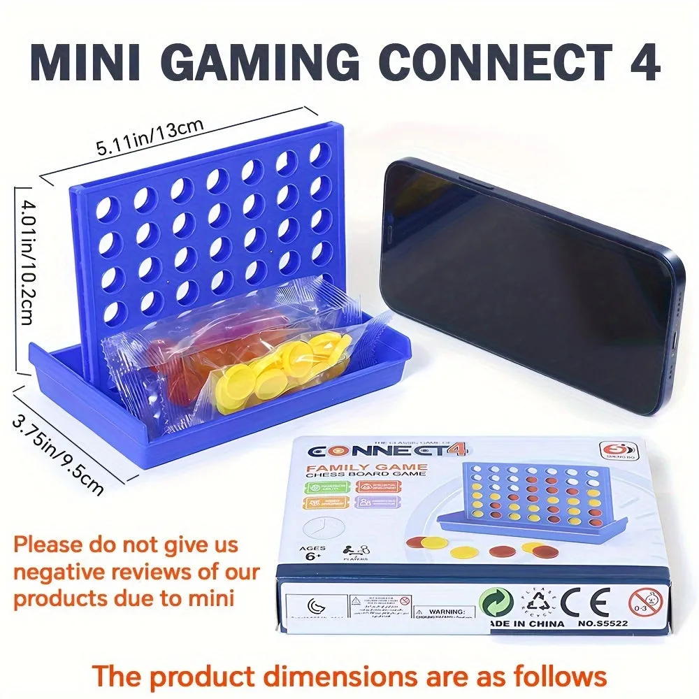 Portable Foldable Connect 4 Game - The Perfect Holiday Gift for Family Fun!