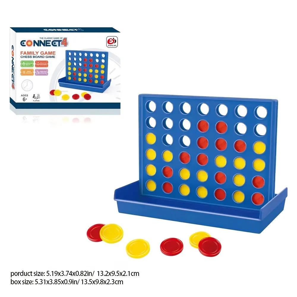 Portable Foldable Connect 4 Game - The Perfect Holiday Gift for Family Fun!