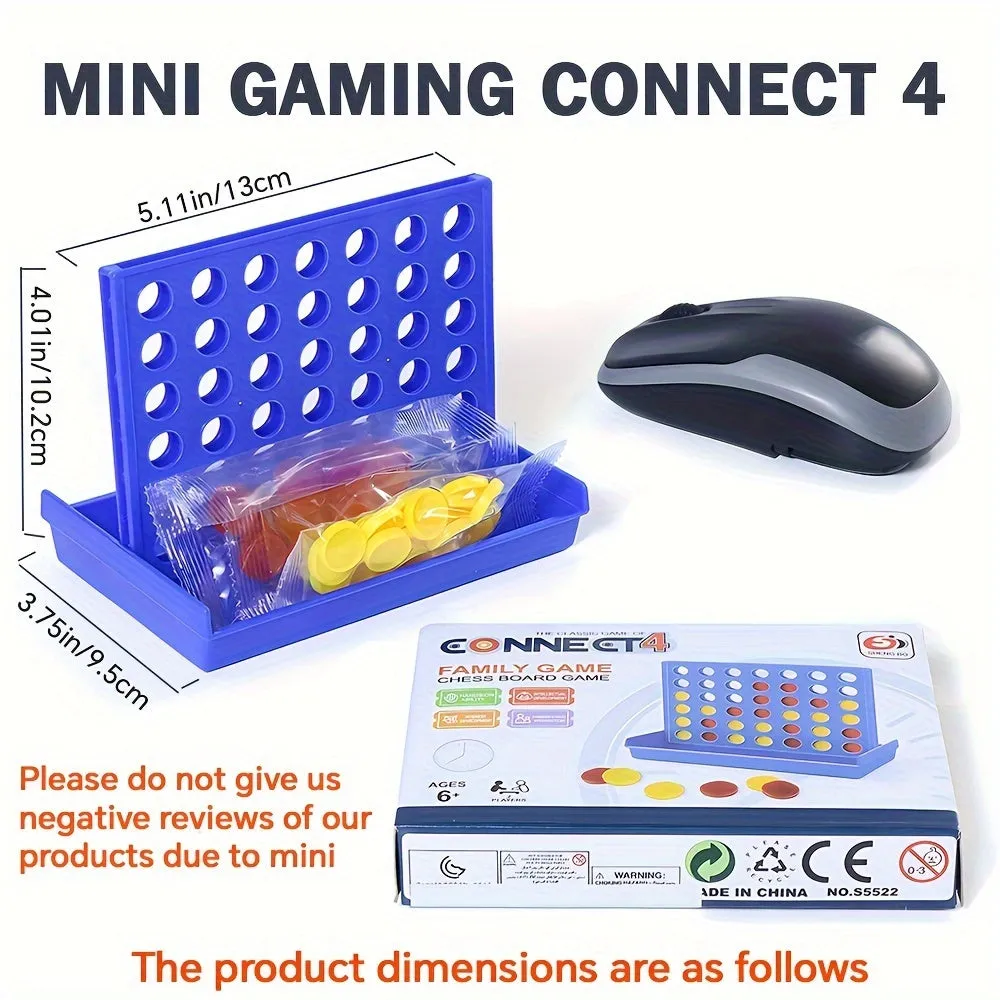 Portable Foldable Connect 4 Game - The Perfect Holiday Gift for Family Fun!