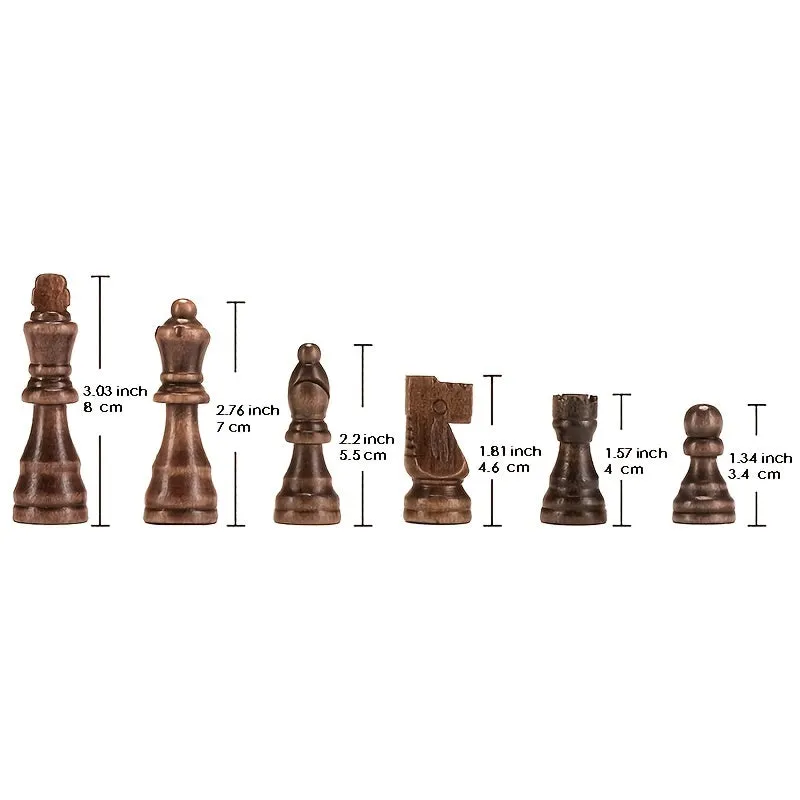 Premium Wooden Chess Pieces Set  Perfect Holiday Gift