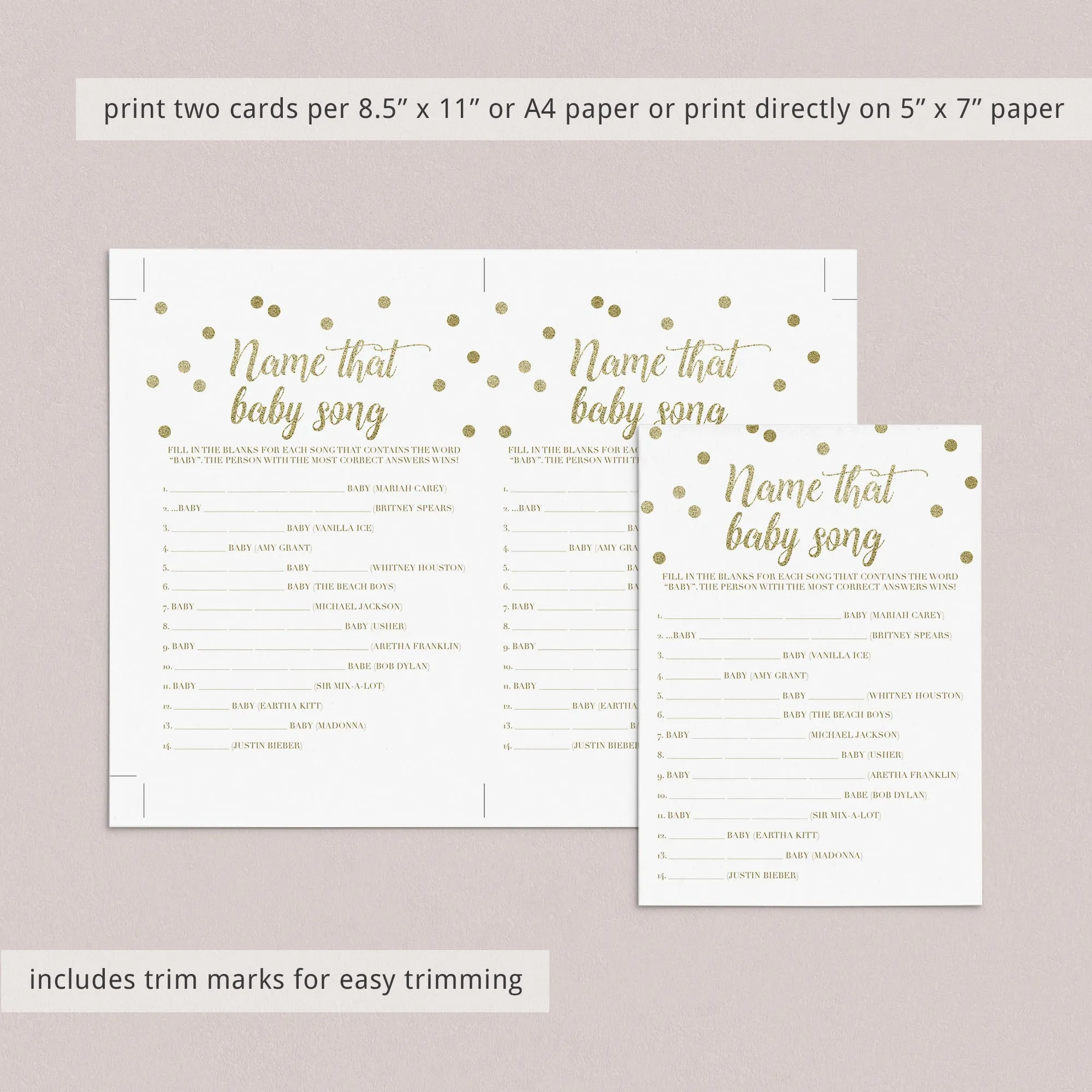 Printable Baby Shower Games Bundle Twinkle Twinkle Theme