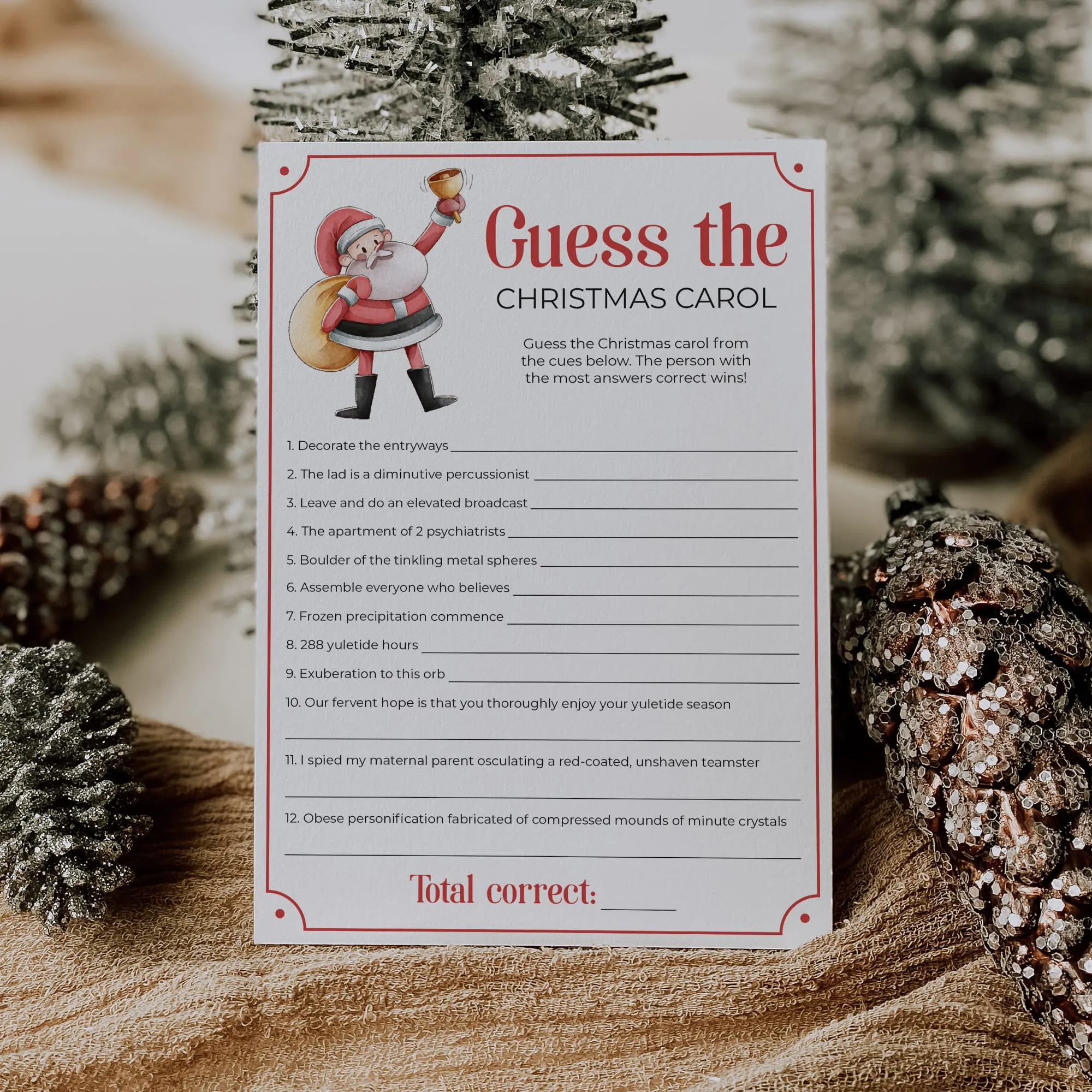 Printable Christmas Games Bundle   FREE Secret Santa Questionnaire