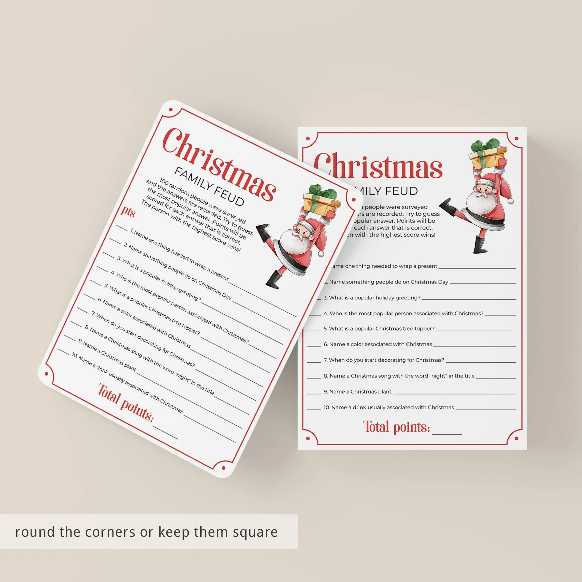 Printable Christmas Games Bundle   FREE Secret Santa Questionnaire