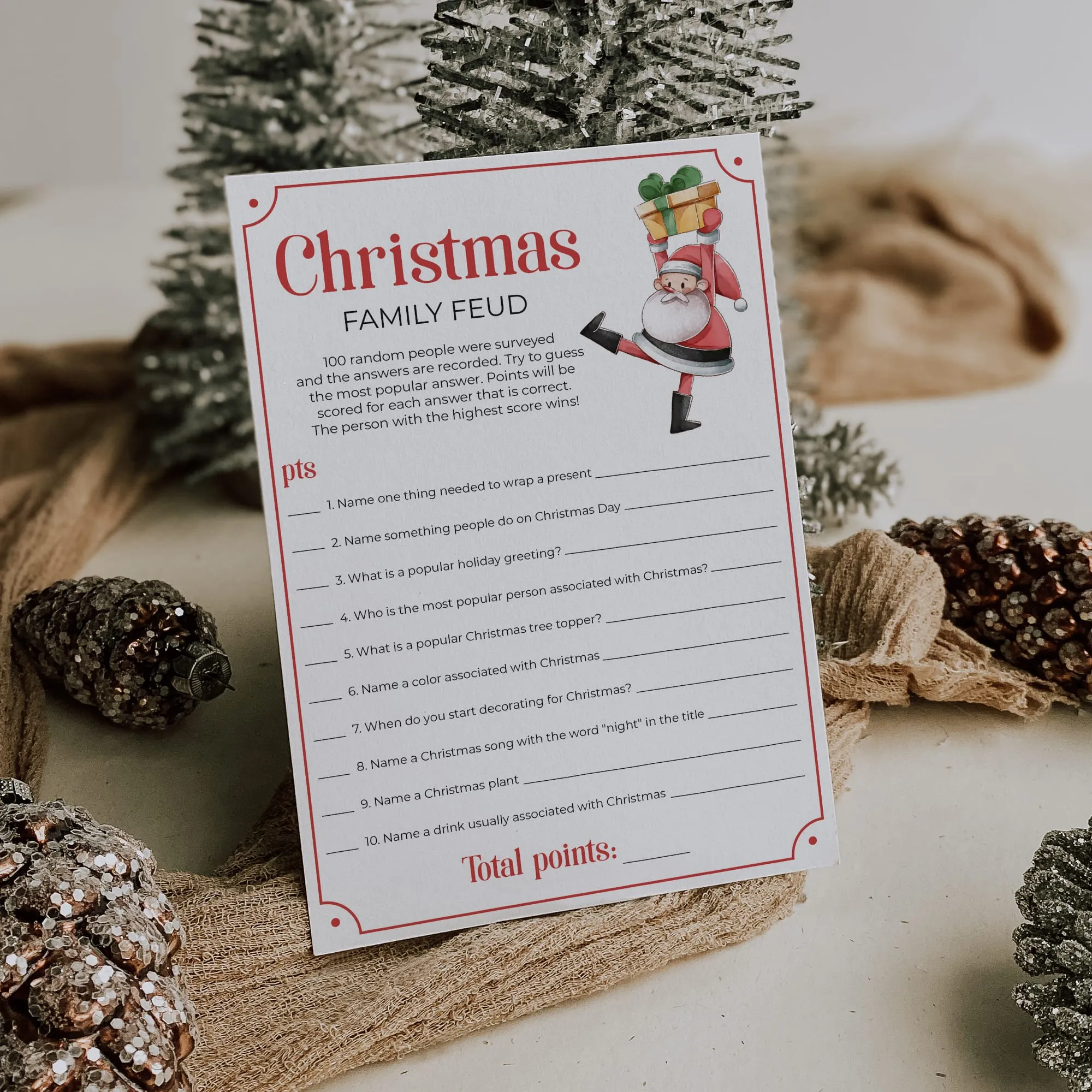 Printable Christmas Games Bundle   FREE Secret Santa Questionnaire