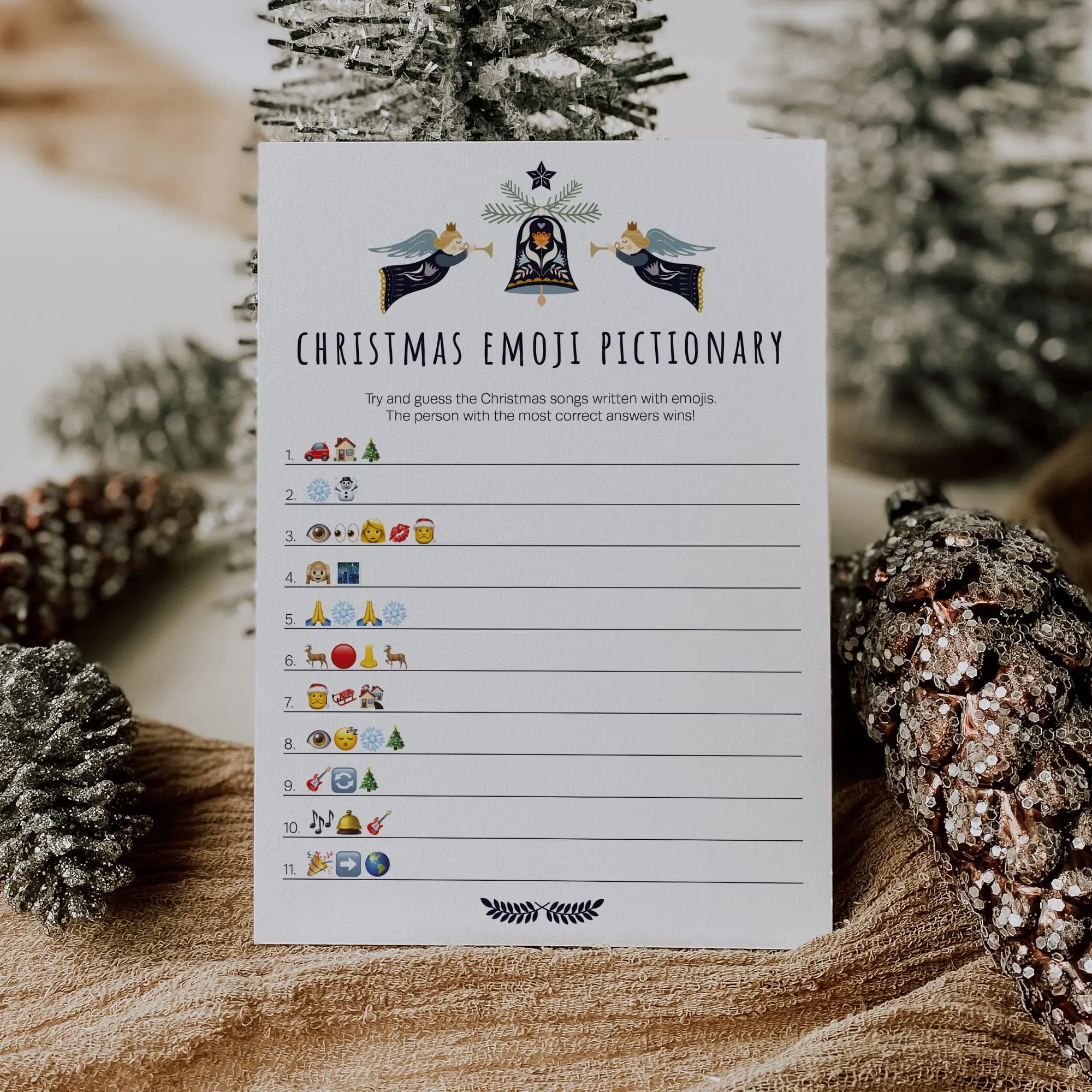 Printable Christmas Games Bundle Scandinavian Theme